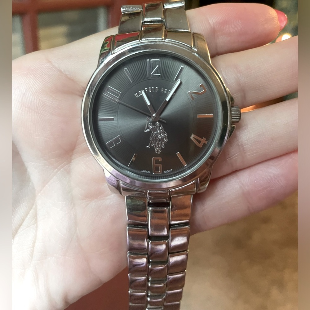 U.S. Polo Assn. silver male watch
